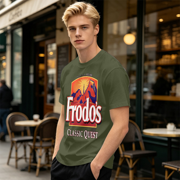 Frodo's Classic Quest Mountain Graphic T-Shirt Print Design