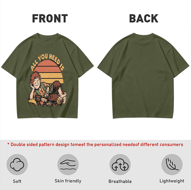 All You Need Is Hobbit Relaxing Sunset Graphic T-Shirt