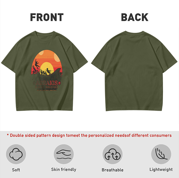 Arrakis Public Transport Sandworm Sunset Silhouette T-Shirt