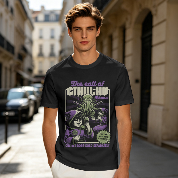 The Call of Cthulhu Phone Funny Graphic T-Shirt