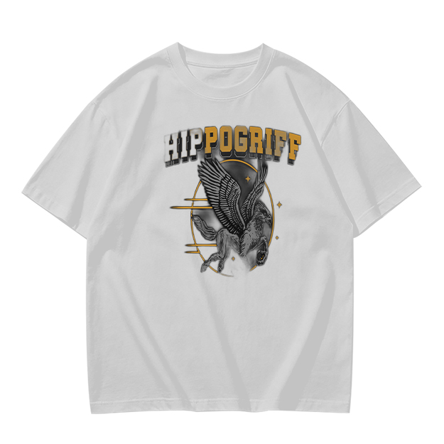 Olive Graphic T-Shirt Featuring Hippogriff Design