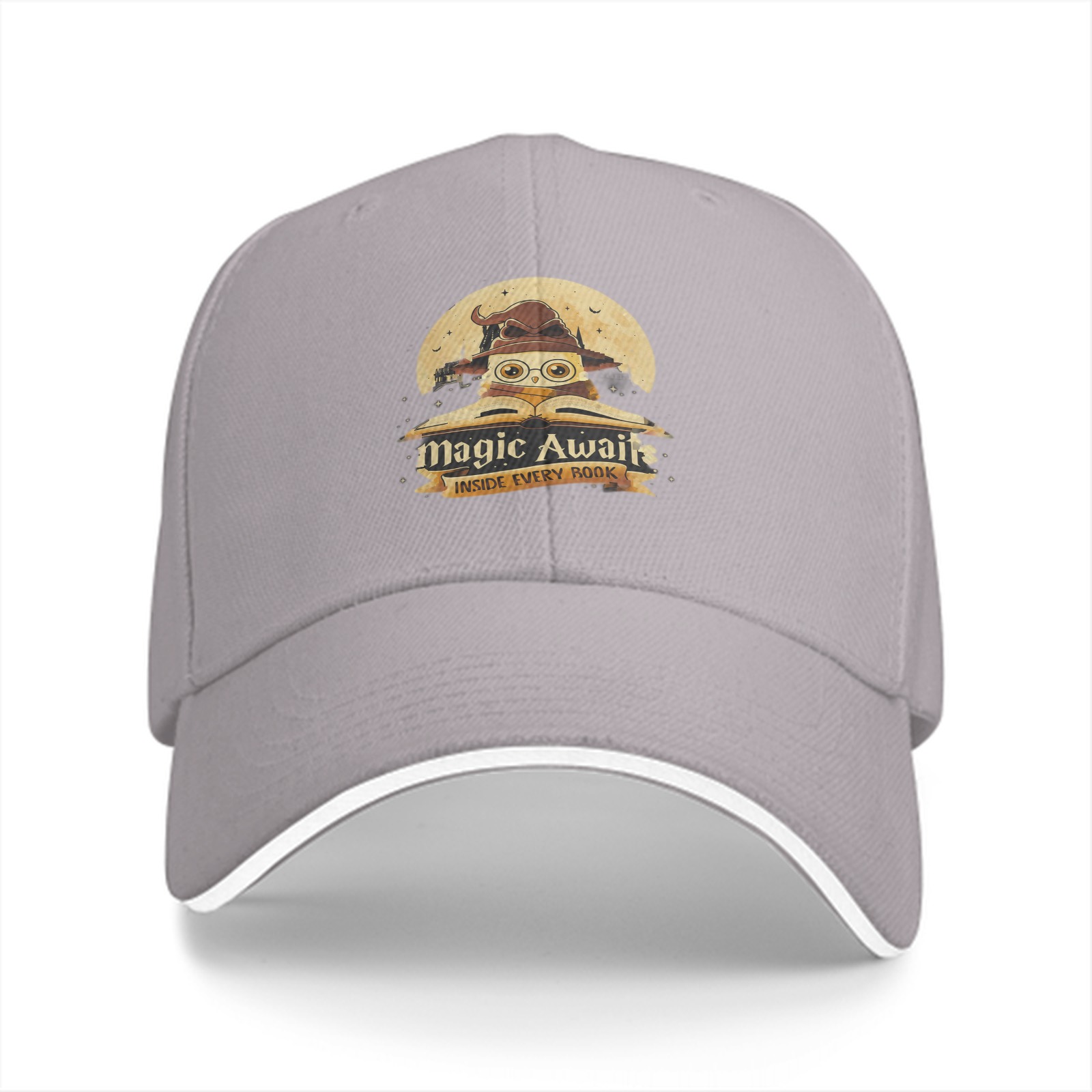 Magic Awaits Inside Every Book Owl Baseball Cap
