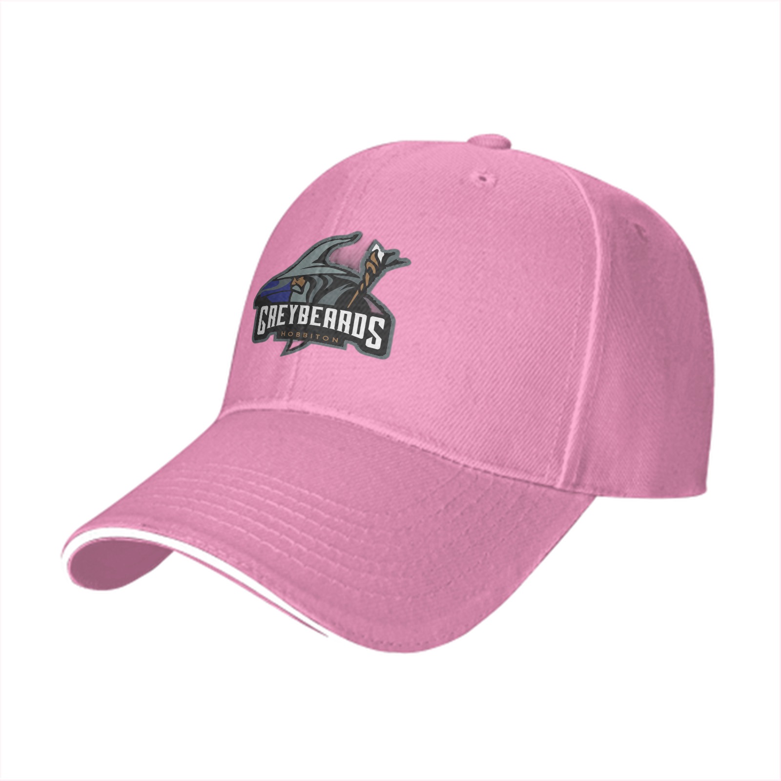 Black baseball cap with Greybeards Hobbiton wizard logo