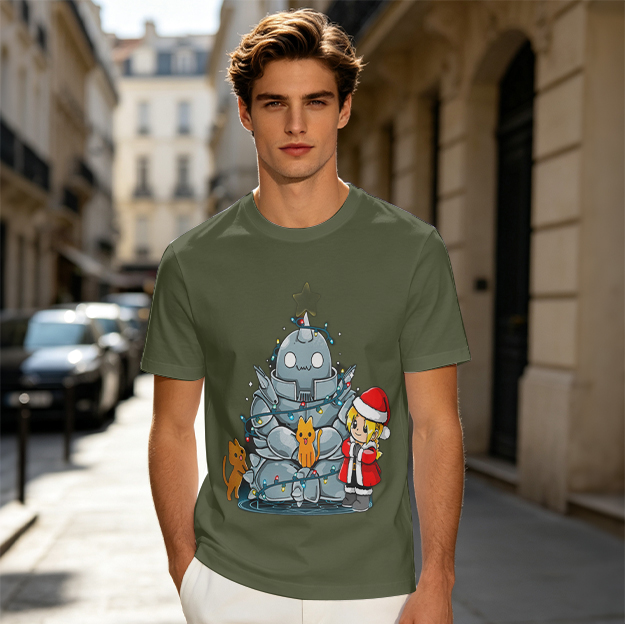 Fullmetal Alchemist Christmas Anime Graphic T-Shirt