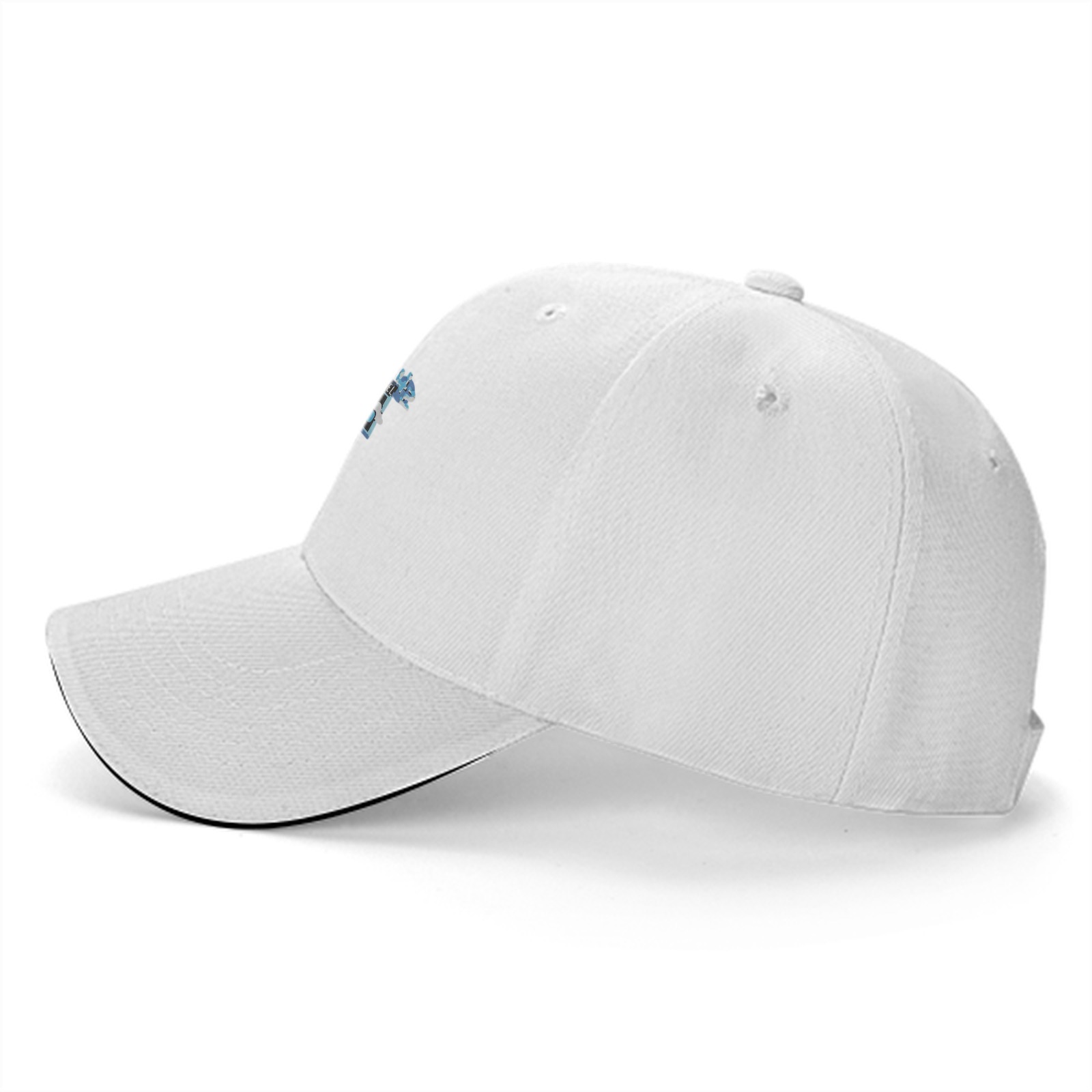 Black baseball cap with weather forecast graphic print