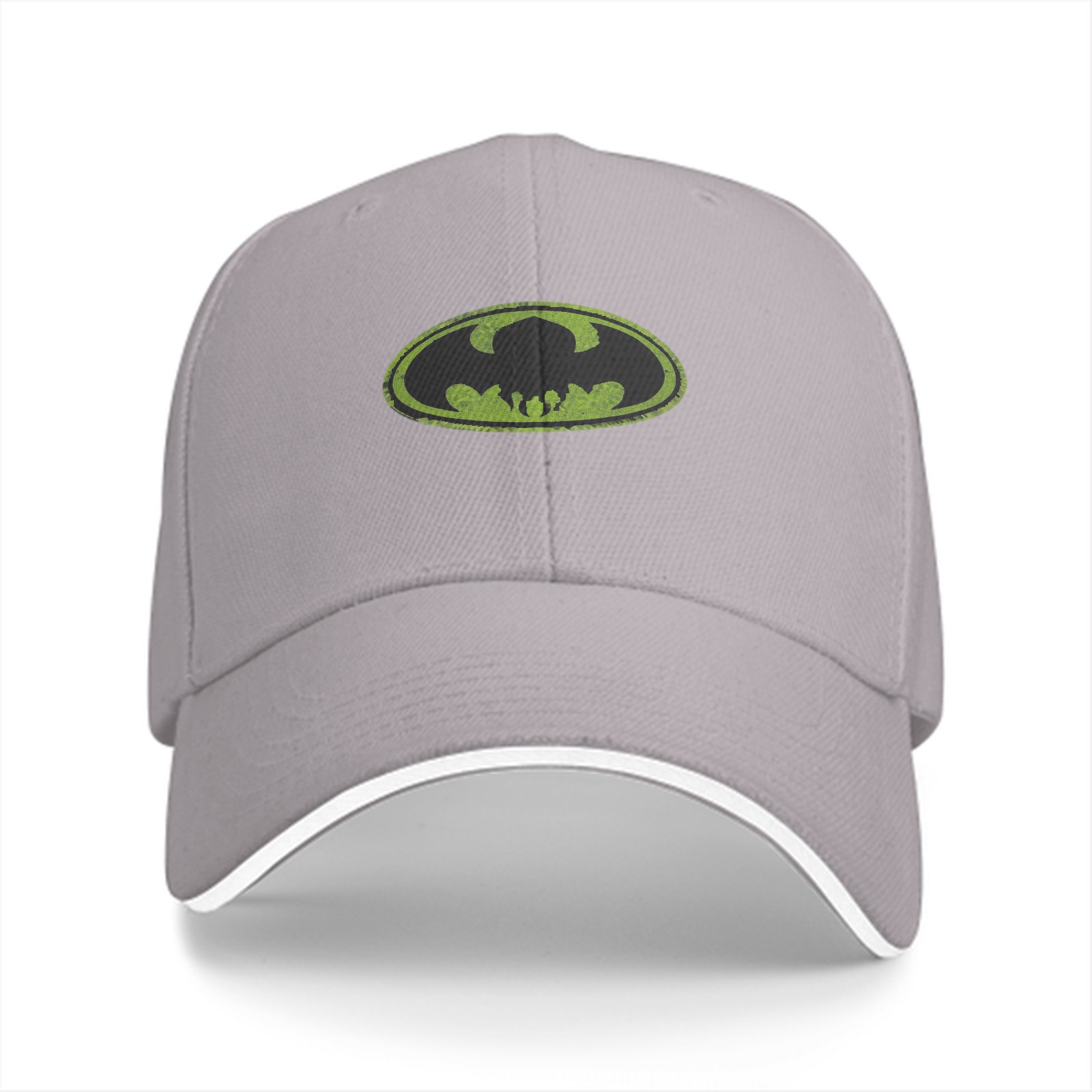 Black Baseball Cap with Distressed Green Batman Logo