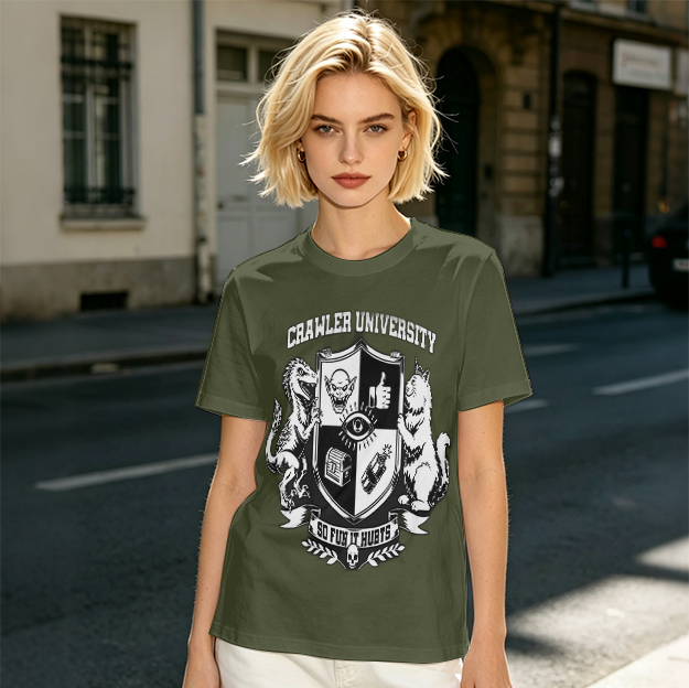 Crawler University Crest Graphic Olive T-Shirt