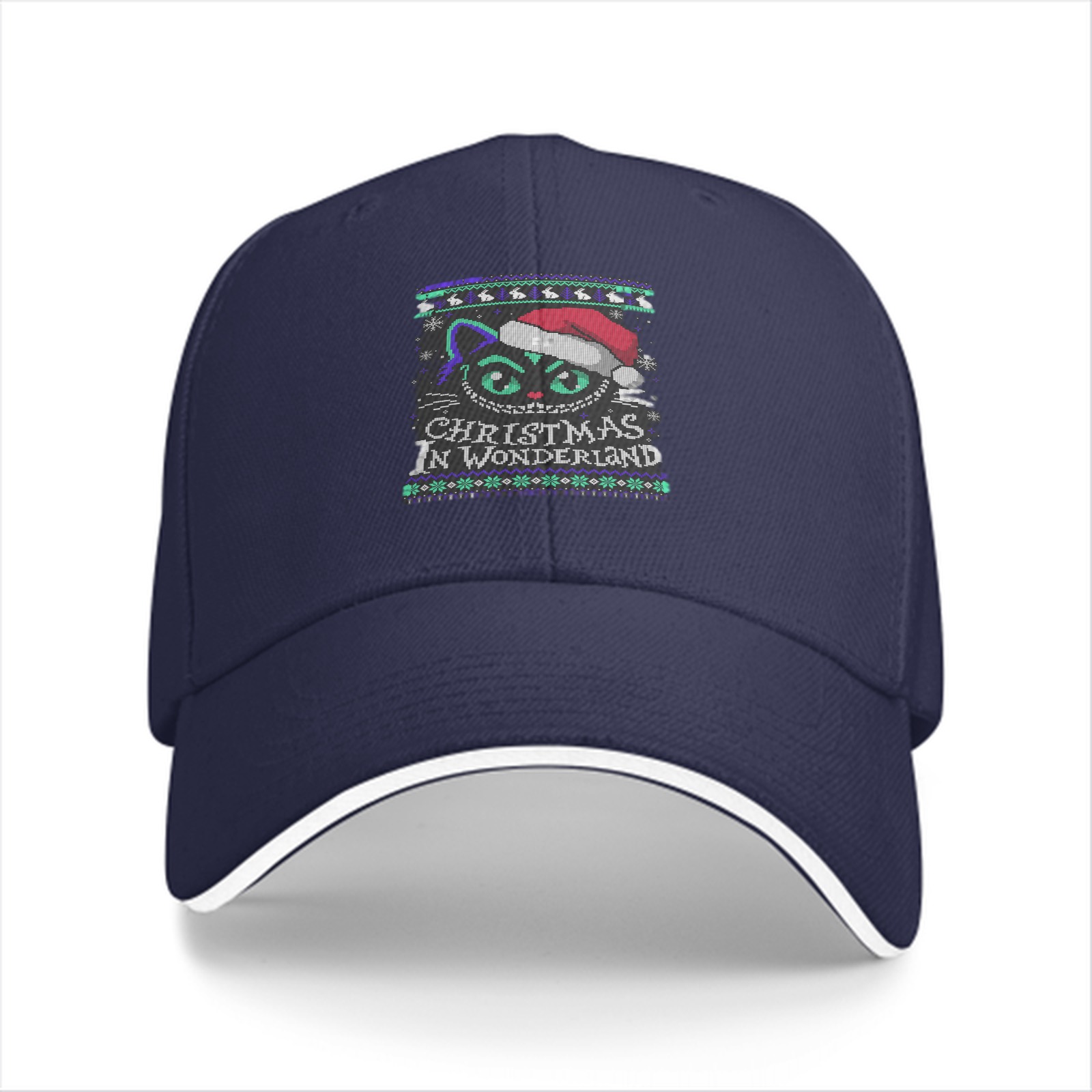Christmas In Wonderland Cat Santa Hat Baseball Cap