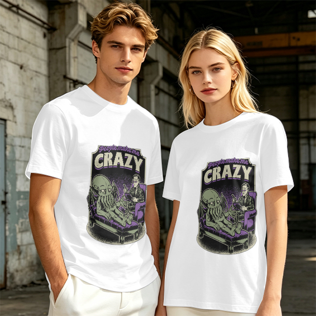 People Make Me Crazy Cthulhu Therapy Graphic T-Shirt