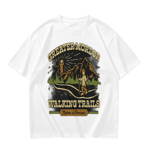 Greater Mordor Walking Trails Hiking Themed T-Shirt