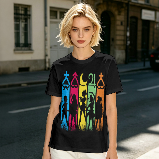 Sailor Moon Inner Senshi Silhouette Graphic T-Shirt
