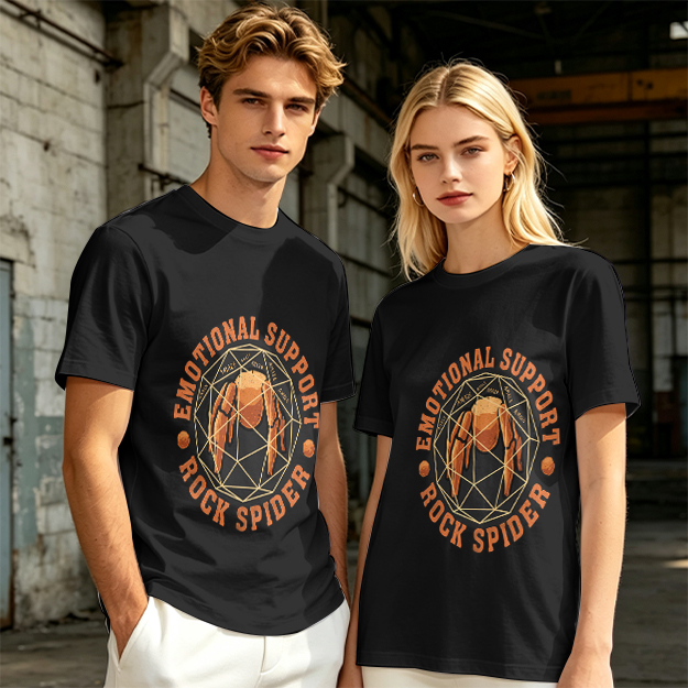 Emotional Support Rock Spider Graphic T-Shirt Design