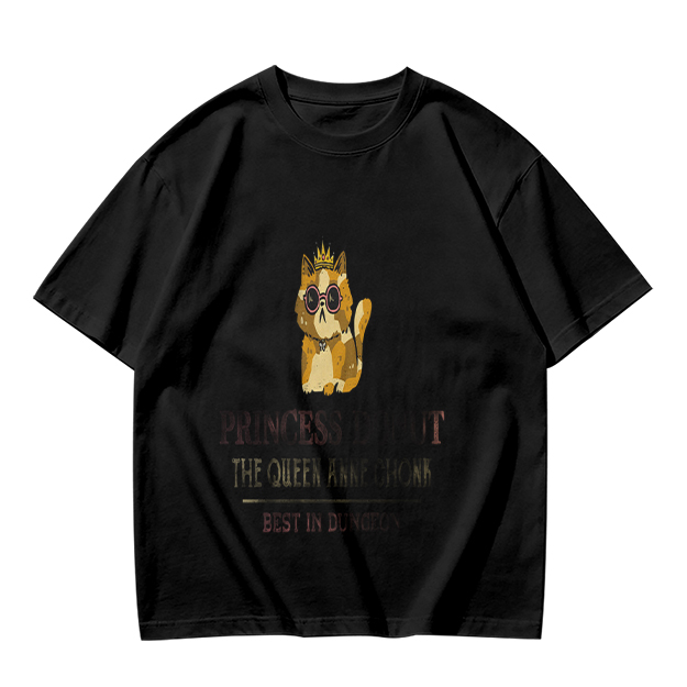 Olive T-Shirt With Princess Cat Graphic And Sunglasses