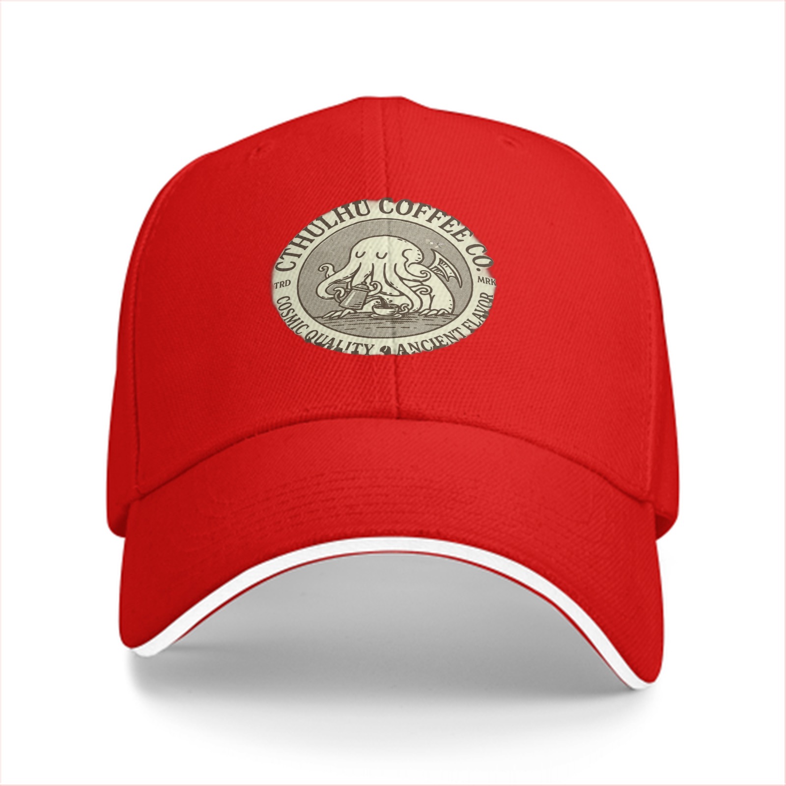 Black Baseball Cap with Cthulhu Coffee Co. Cosmic Print