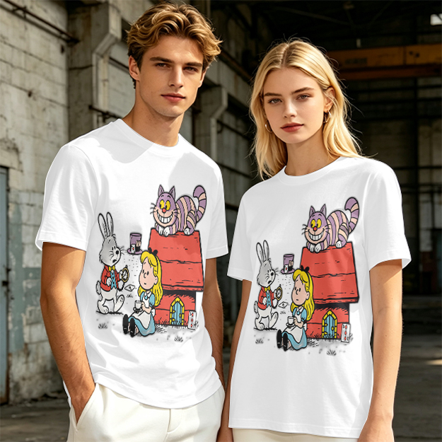 Alice in Wonderland Characters Graphic Tee for Fans