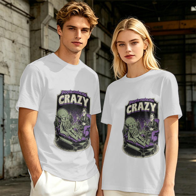 People Make Me Crazy Cthulhu Therapy Graphic T-Shirt