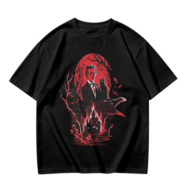 Edgar Allan Poe Gothic Horror Graphic T-Shirt