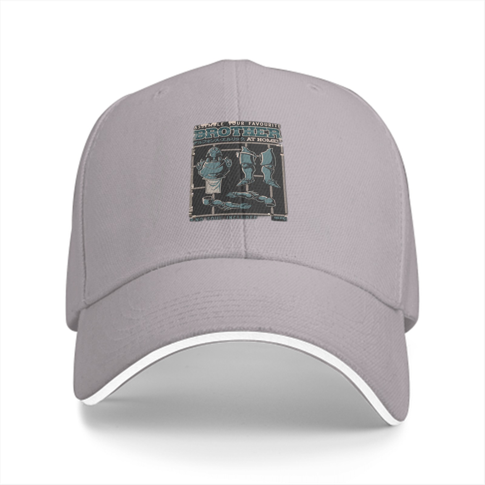 Black Baseball Cap With Funny Brother Assembly Graphic Print
