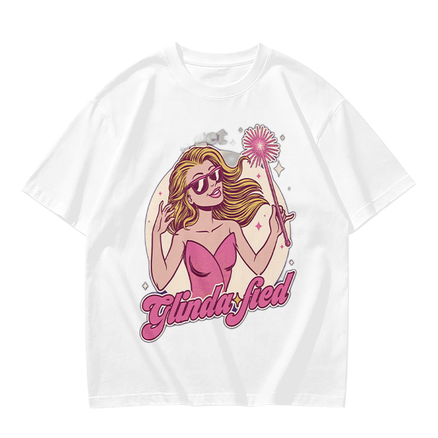 Olive Green T-Shirt with Glinda-fied Fairy Graphic Print