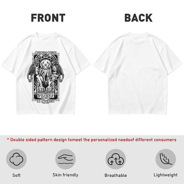 Olive Cthulhu H.P. Lovecraft Graphic T-Shirt