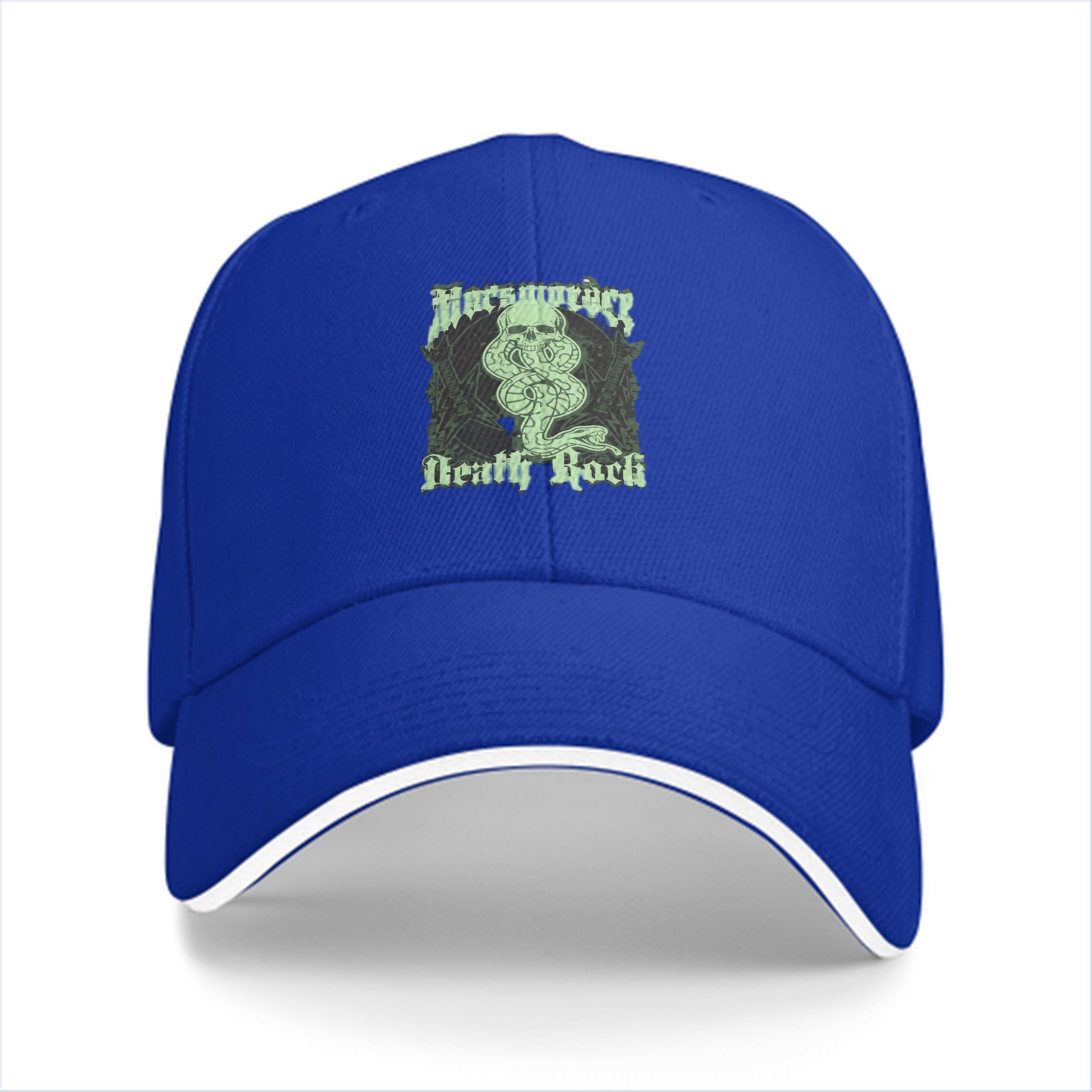 Black baseball cap with Death Rock snake skull graphic