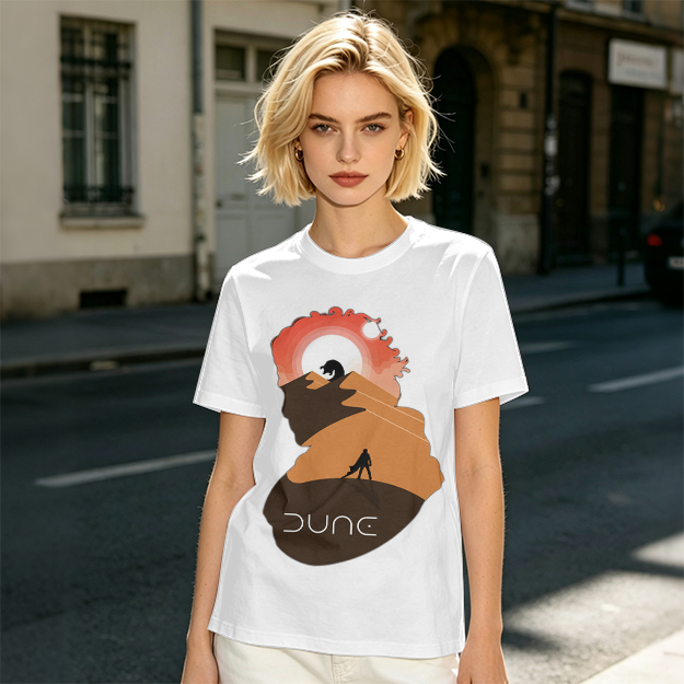Dune Desert Planet Graphic T-Shirt for Sci-Fi Fans
