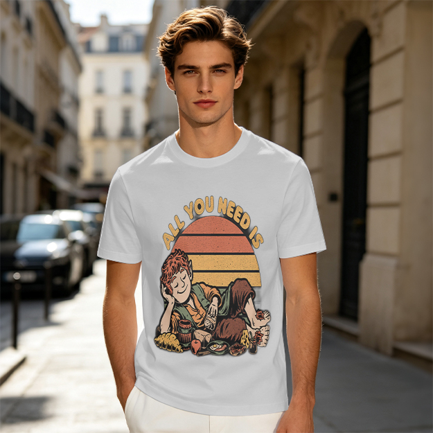 All You Need Is Hobbit Relaxing Sunset Graphic T-Shirt