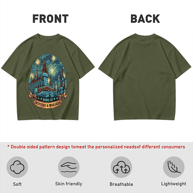 Home of Witches & Wizards Castle Starry Night T-Shirt