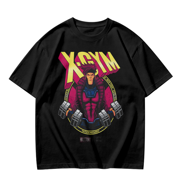 X-GYM Superhero Graphic Tee for Fitness Enthusiasts