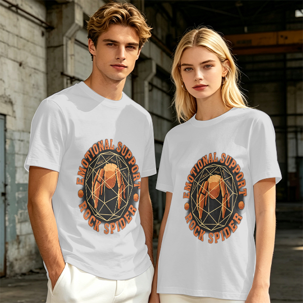 Emotional Support Rock Spider Graphic T-Shirt Design