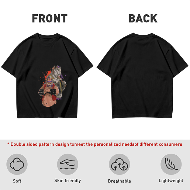 Olive Green T-Shirt with Bebop and Rocksteady Graphic Print