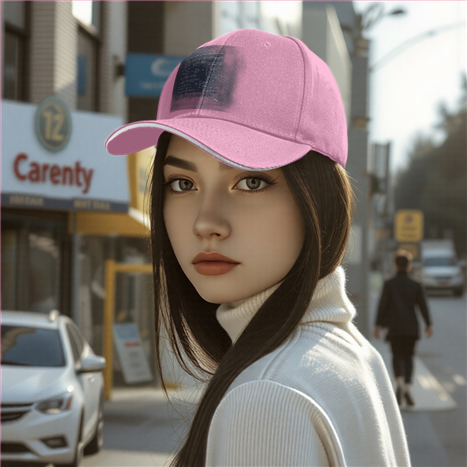 Black Baseball Cap with Math Science Formula Print