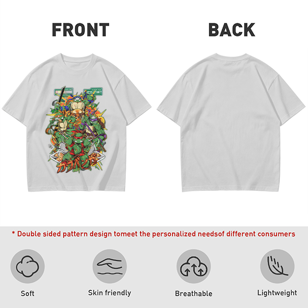 Olive T-Shirt With Teenage Mutant Ninja Turtles Graphic Print