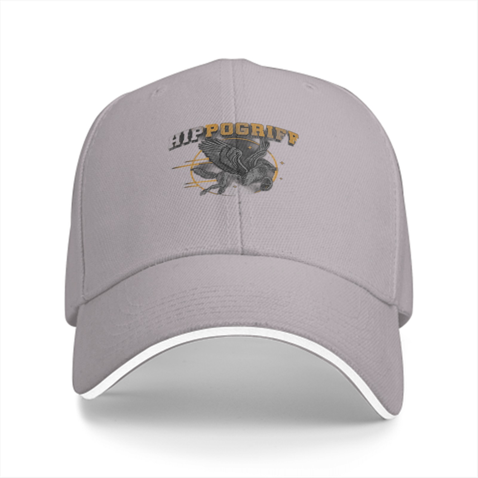 Black baseball cap with winged creature and POGRIFF graphic