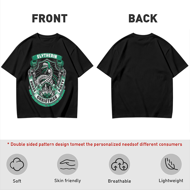 Slytherin House Christmas Party Themed Graphic T-Shirt