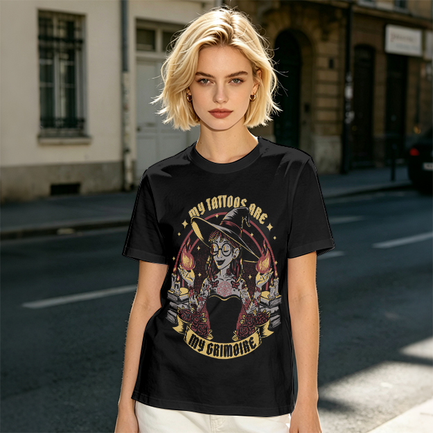 My Tattoos Are My Grimoire Witch Graphic T-Shirt