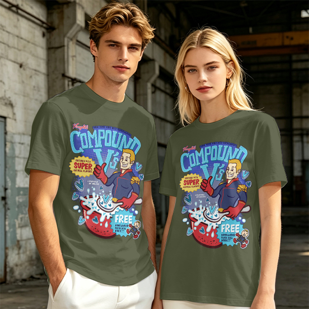 Compound V's Cereal Themed Superhero Graphic T-Shirt
