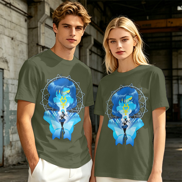 Sailor Mercury Graphic Print Olive T-Shirt