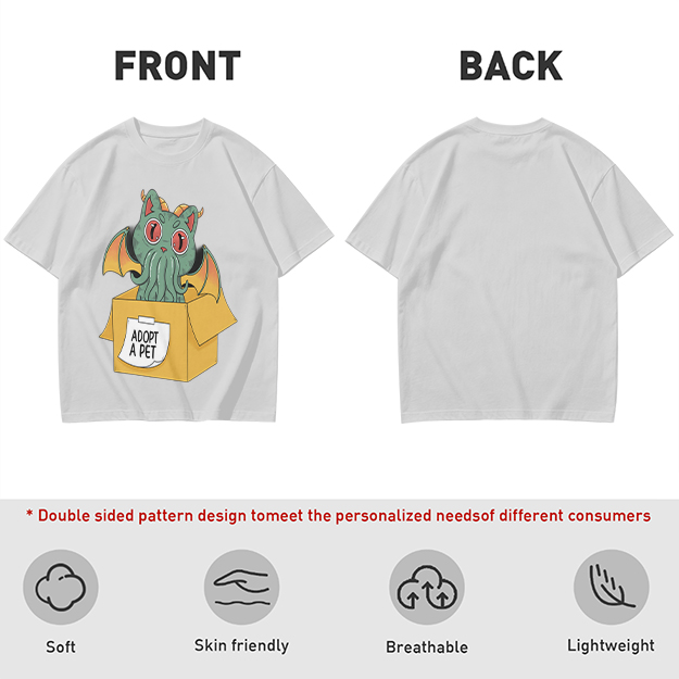 Adopt a Pet Cthulhu Cat Monster Graphic T-Shirt
