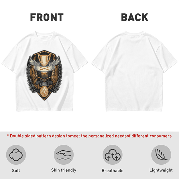 Olive T-Shirt With Detailed Victory Trophy Crest Print