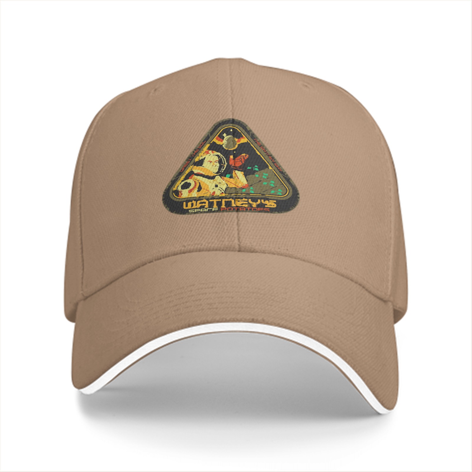 Black baseball cap with Watney's space themed triangular patch