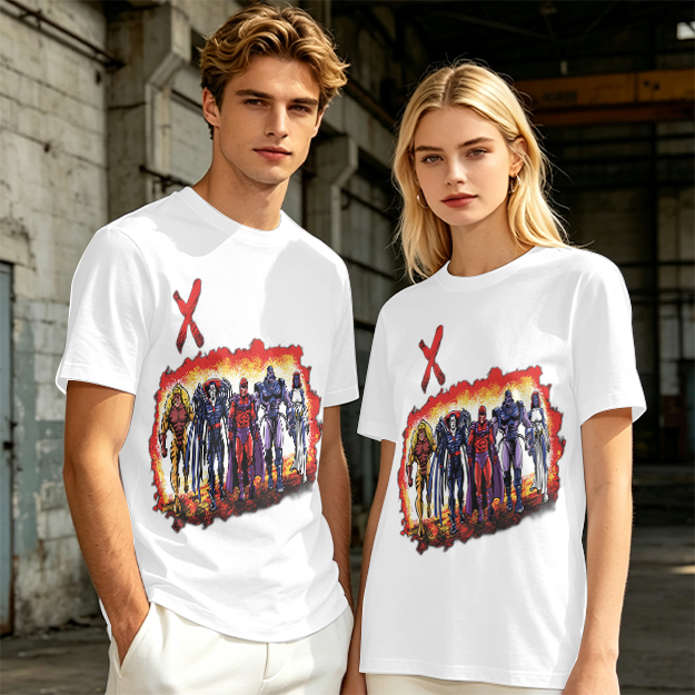 Olive T-Shirt With X-Men Villains Graphic Print