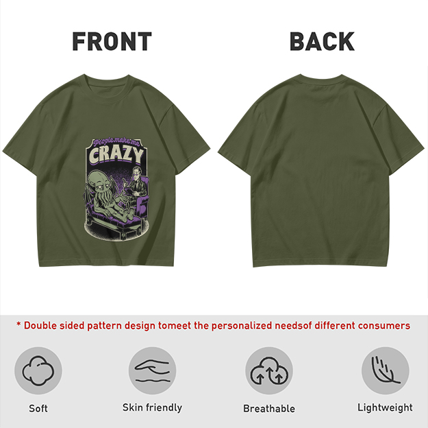 People Make Me Crazy Cthulhu Therapy Graphic T-Shirt
