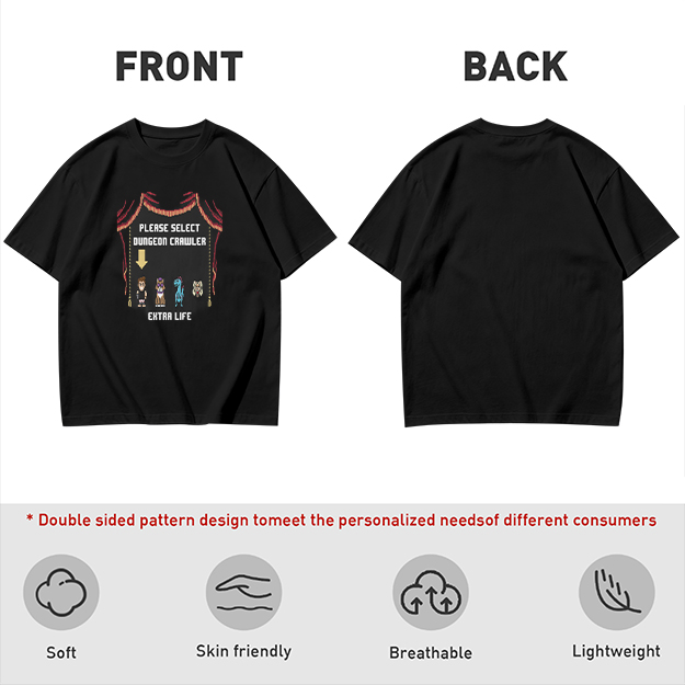Dungeon Crawler Character Selection Gamer T-Shirt