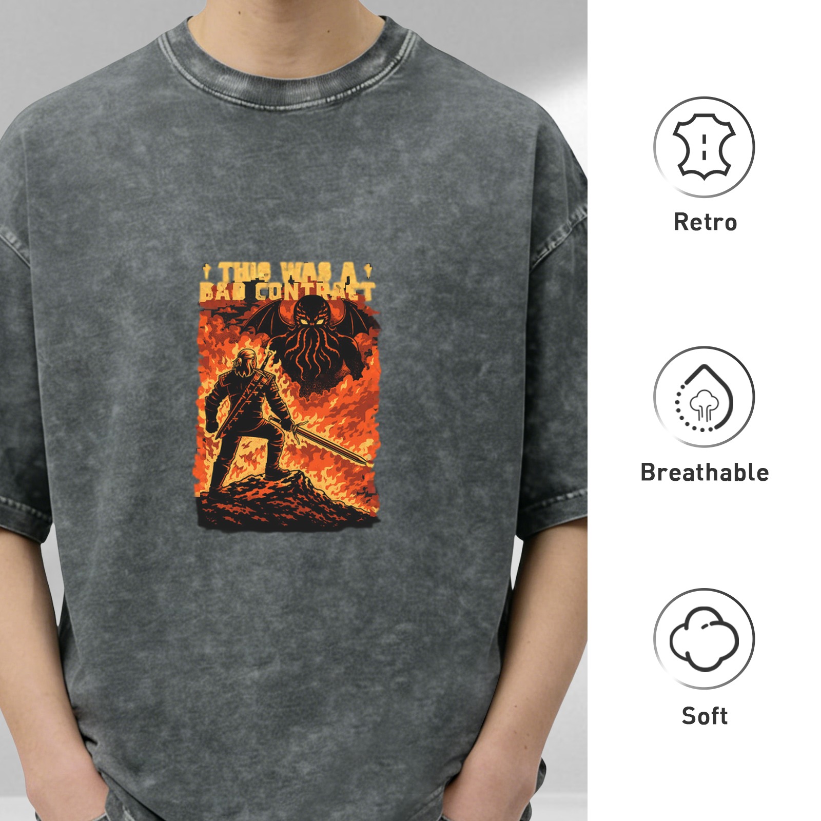 This Was A Bad Contract Dark Fantasy Graphic T-Shirt