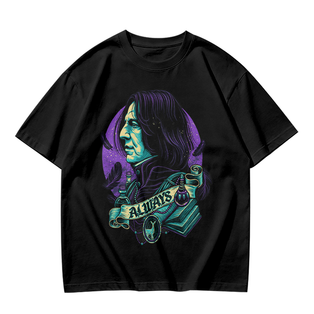 Olive T-Shirt With Severus Snape 'Always' Fantasy Art Print