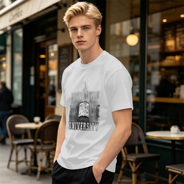 Miskatonic University Book Club Graphic Olive T-Shirt
