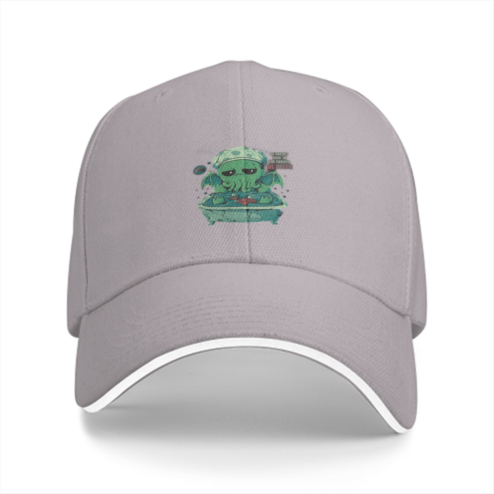 Black baseball cap with Cthulhu bathing graphic