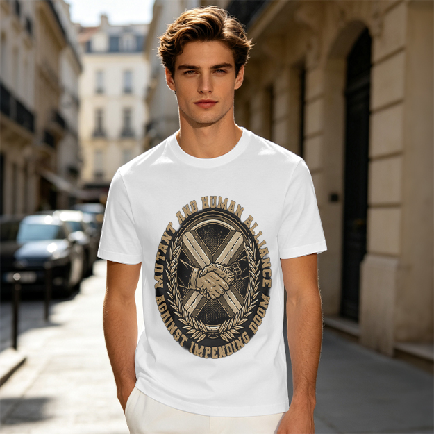 Mutant and Human Alliance Against Impending Doom Graphic T-Shirt