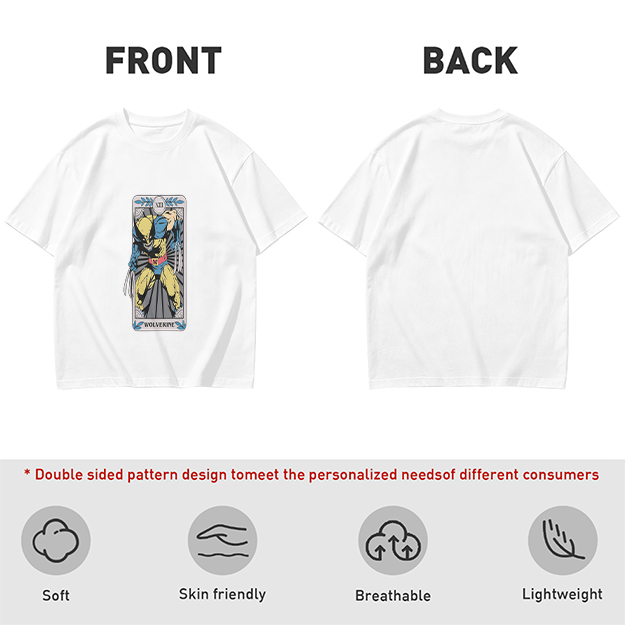 Olive T-Shirt Featuring Wolverine Tarot Card Design